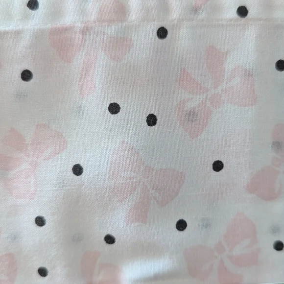 Kate Spade "Holiday Bows In Ballet Pink" Queen Sheet Set, NWT - Picture 3 of 3